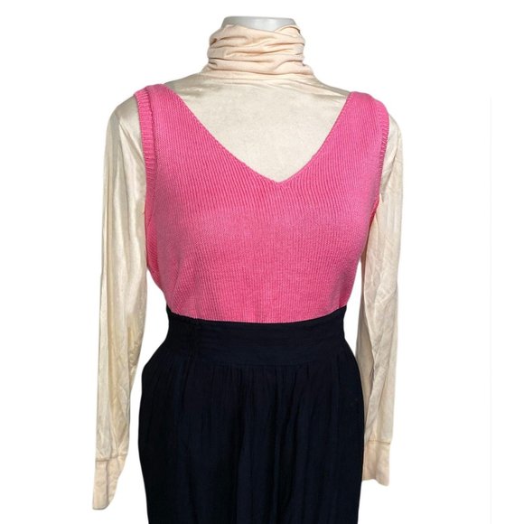 Vintage French Creek Pink Sweater Vest Knit Top, L - Picture 5 of 10
